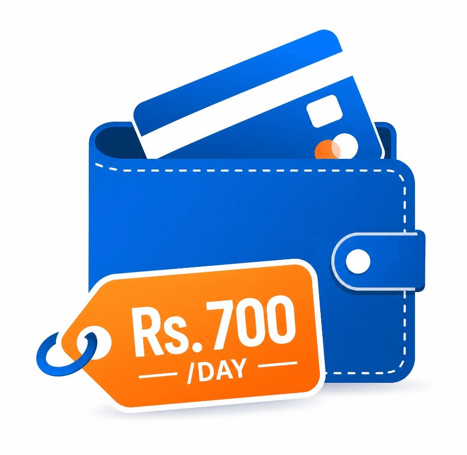 Pay Rs.700/day
